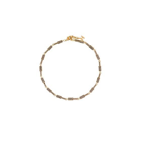 Colar Curto Strass Exclusive Ouro Vintage